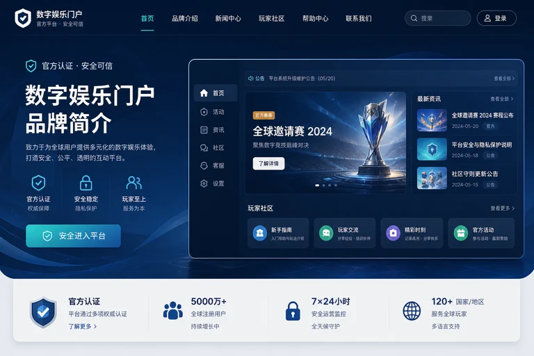 爱游戏品牌档案页面与赛事前瞻资讯风格的简洁界面示意图